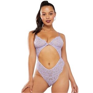 ❌SOLD❌ Savage x Fenty Lavender Savage Not Sorry Lace Bodysuit Size L💜
